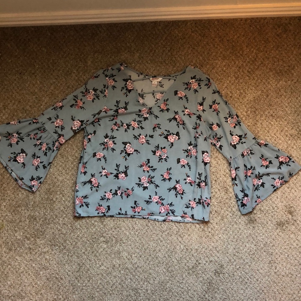 Green/Blue floral top